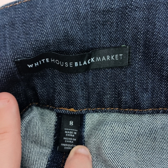 WHITE HOUSE BLACK MARKET Blue Denim Pencil Skirt  (#368) - Picture 2 of 8